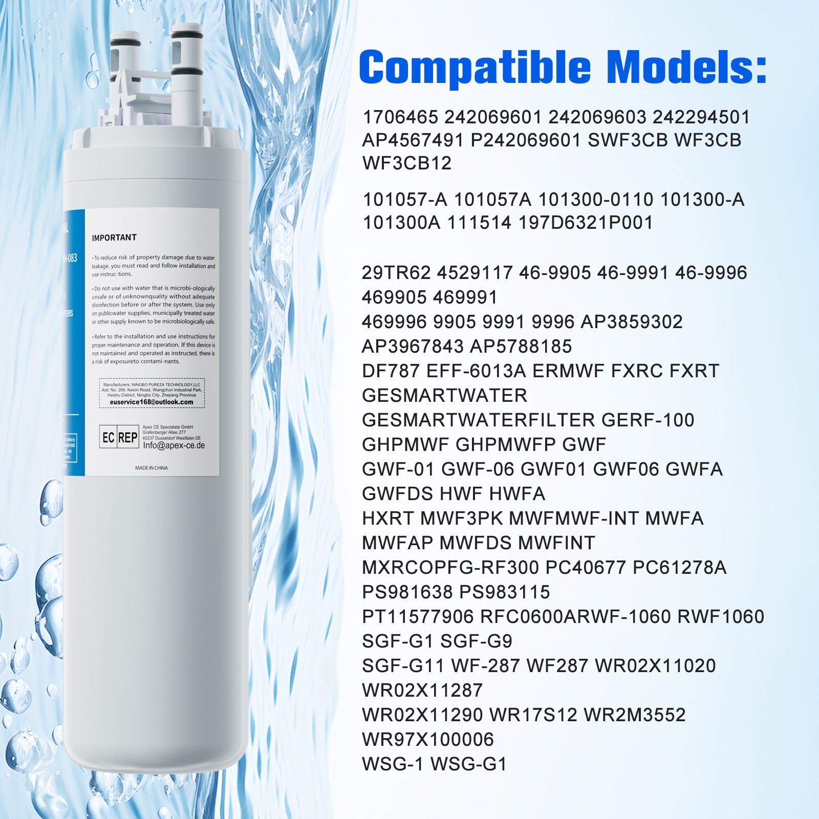 2-6PACK For Frigdaire WF3CB PureSource 3 Refrigerator Water Filter New Sealed