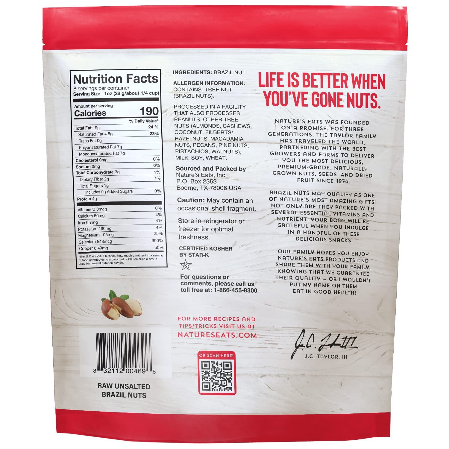 Brazil Nuts, 8 Oz