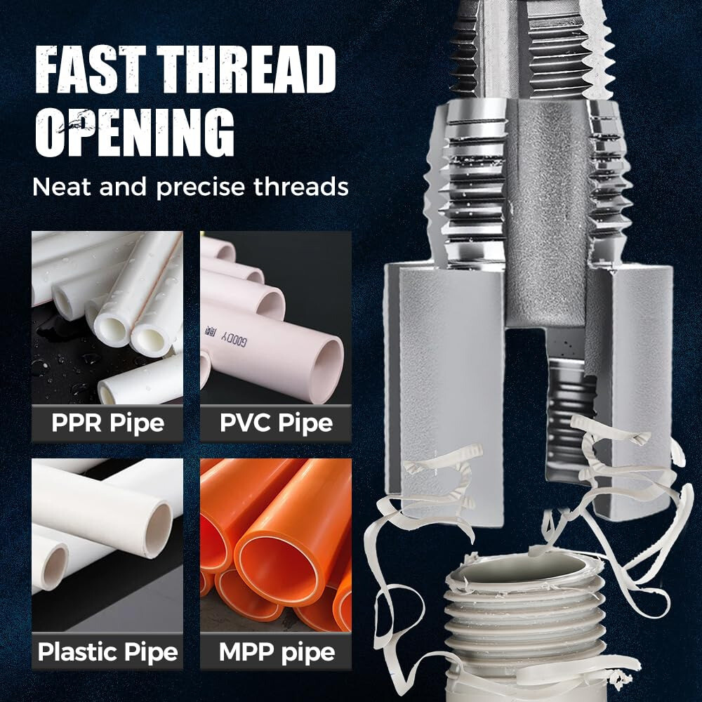 Integrated Internal & External Pipe Threading-Tool, PVC Pipe Threader Kit USA