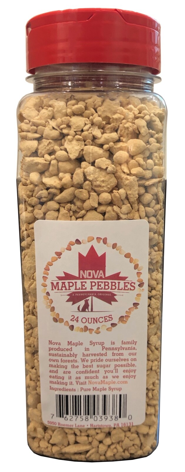 Nova Maple Sugar Pebbles – Pure Maple Syrup Sugar Chunks and Sprinkles 24 Ounces