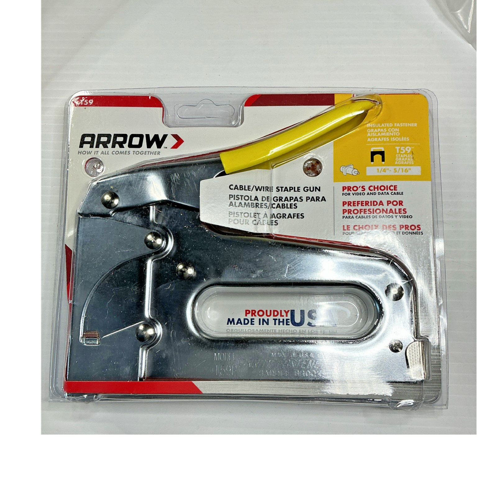 Arrow T 59 Professional Cable / Wire Staple Gun — New in Package, Made in USA