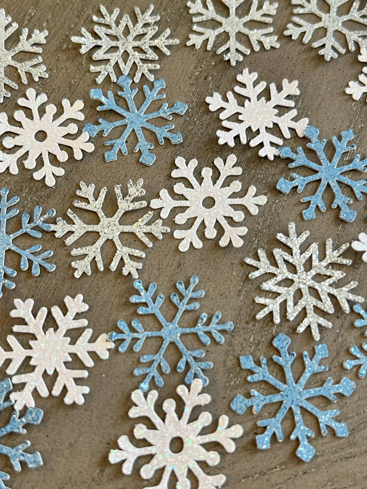 Glitter Blue/Silver/White Snowflake Confetti Christmas Decor Table Scatter