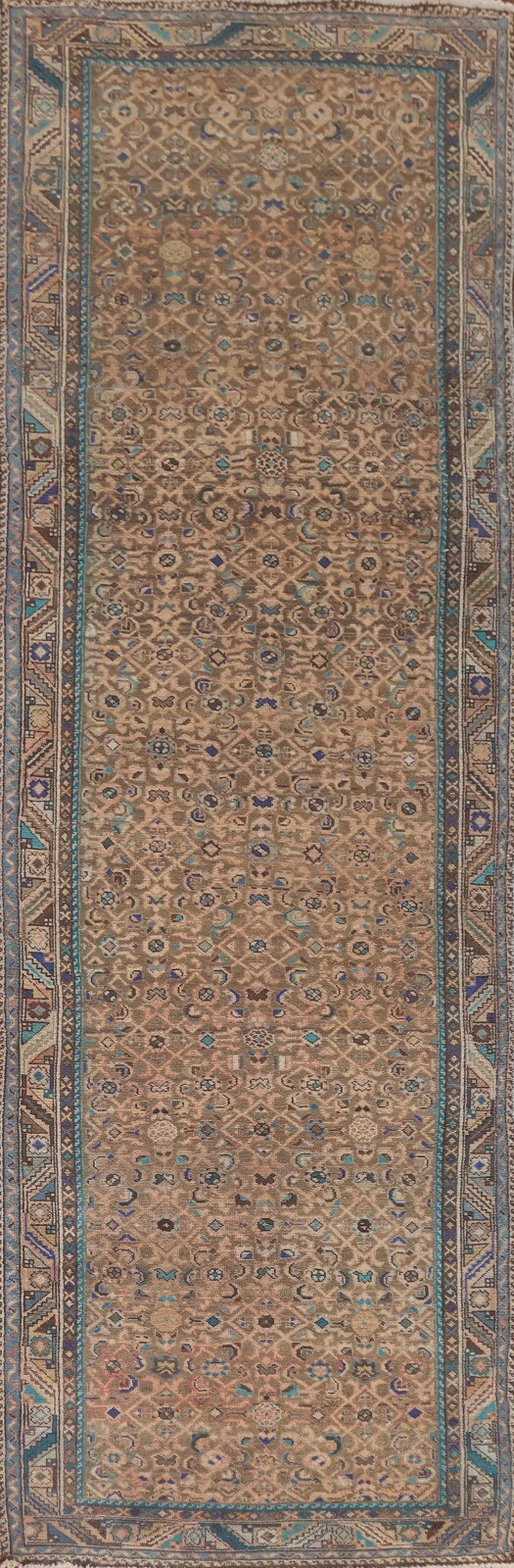 All-Over Pattern Traditional 13 ft. Runner Rug 4×13 Hand-knotted Wool
