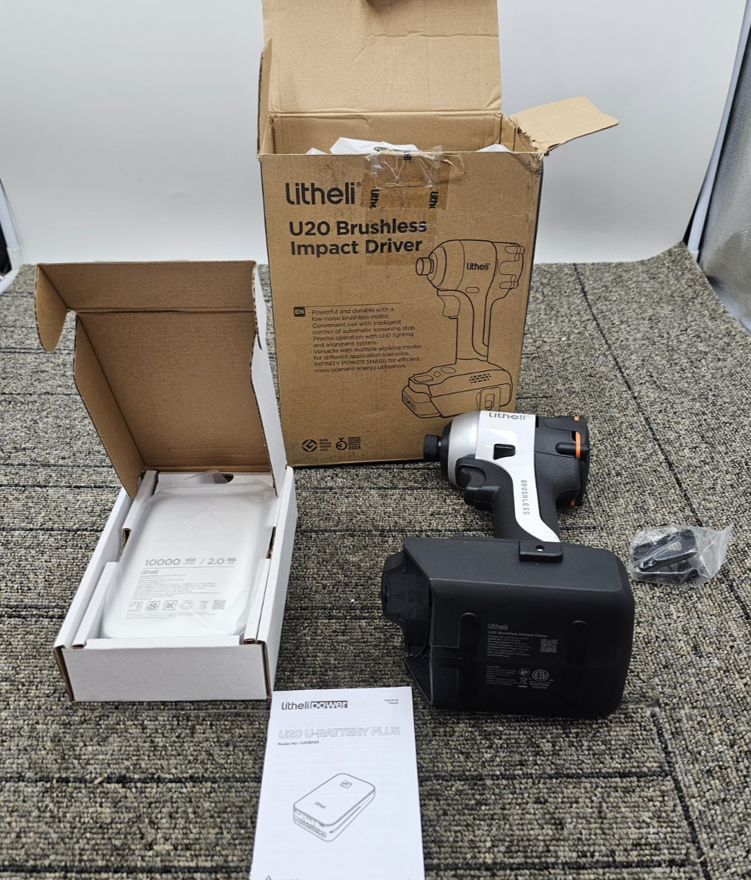 Litheli U20QZ00-0A120 20V Cordless Impact Driver 2035 in-lbs Max Torque