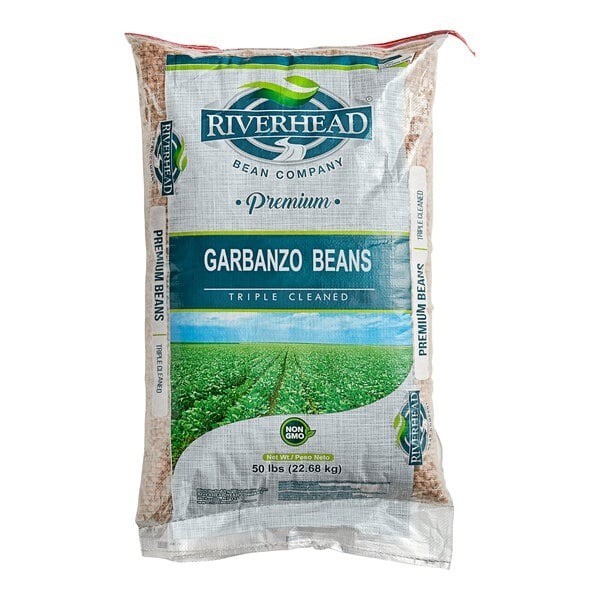 50 lb. Dry Garbanzo Beans Bulk Bag Dried Chickpeas Pantry Restaurant Food Supply