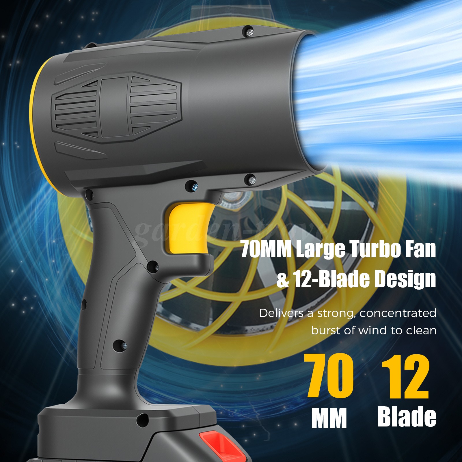 21V Cordless Leaf Blower Rechargeable Handheld Power Blower with Battery&charger