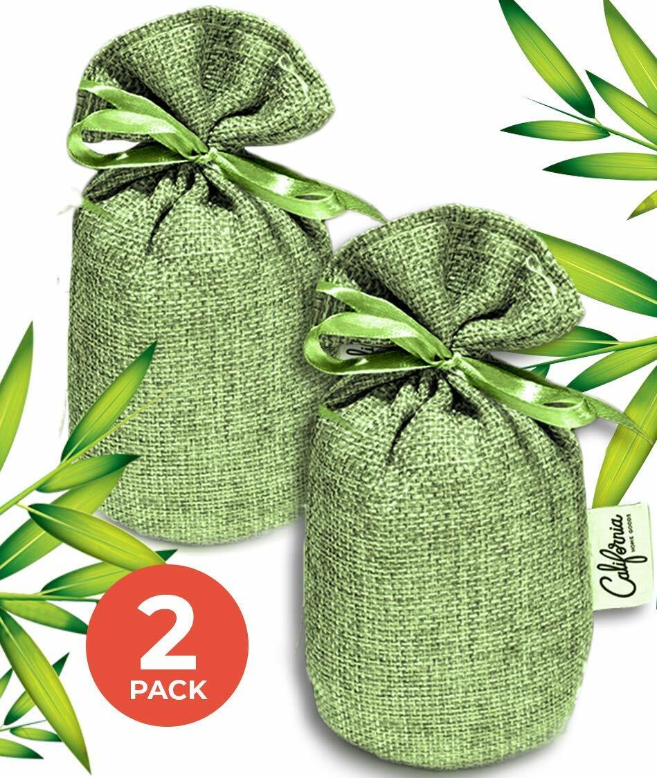 Green Mini Bamboo Charcoal Air Purifying Bags (2-Pack), 50g