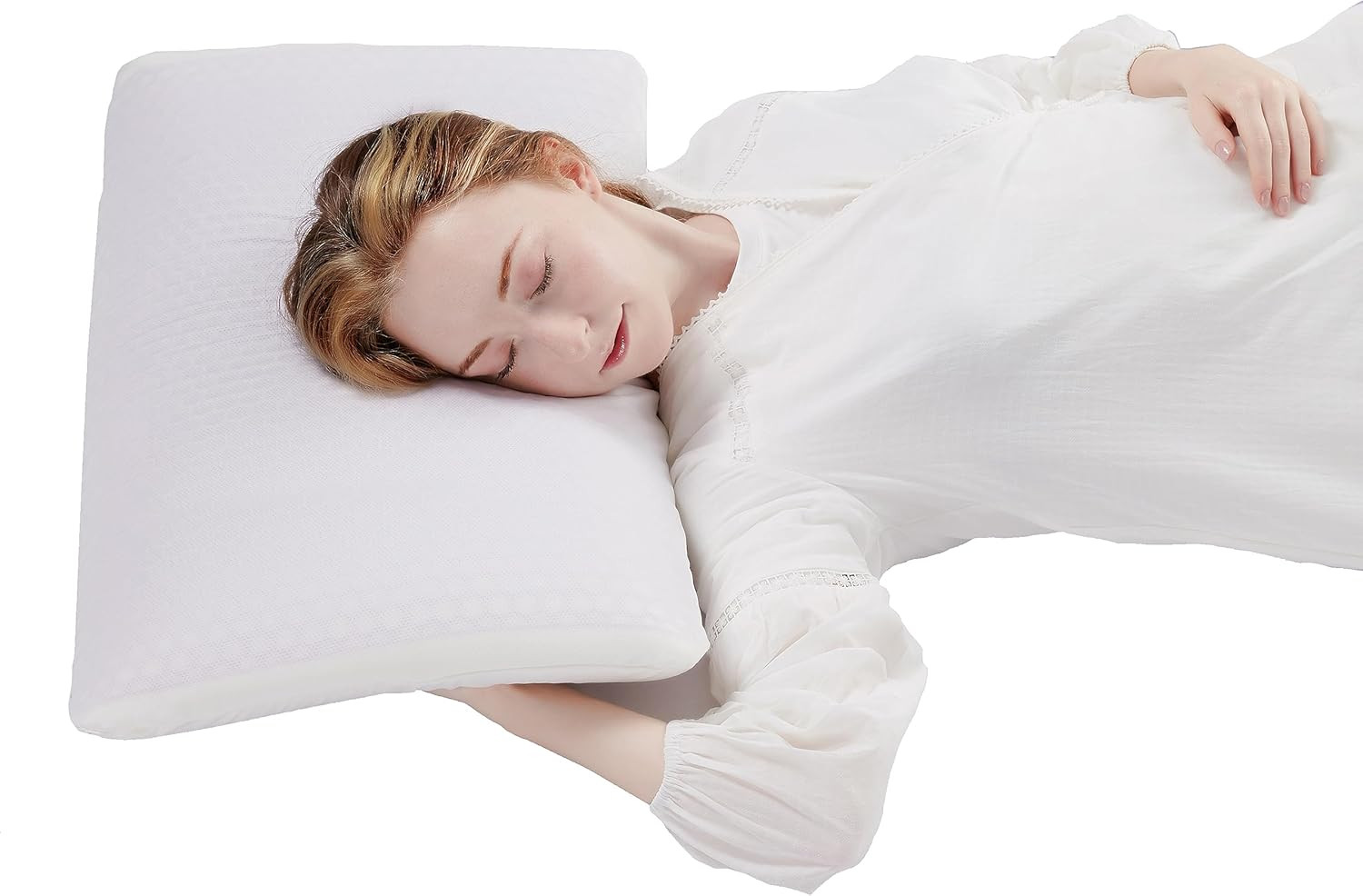 Harmony Oversized Pillow – Elastic Grid with Natural Latex Core