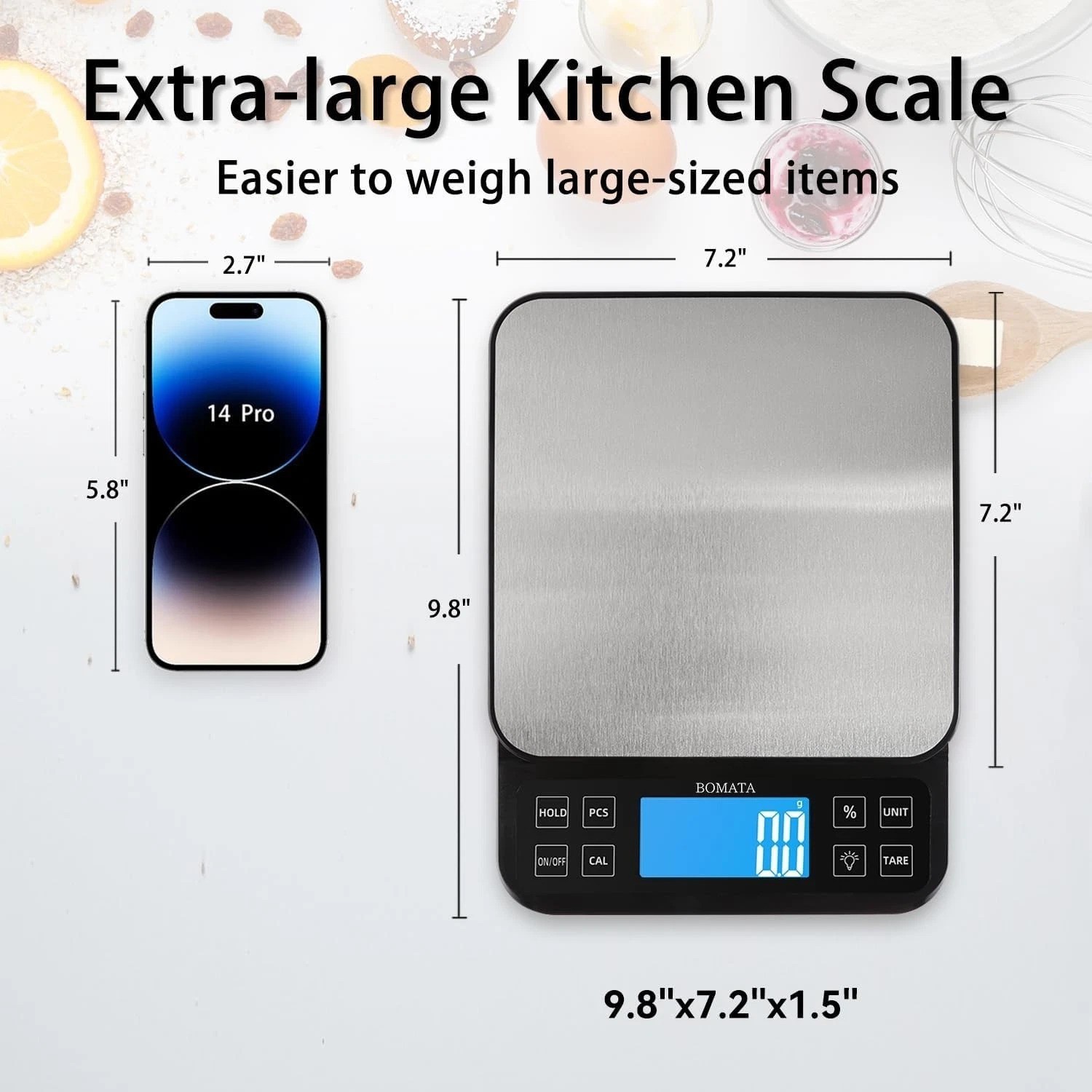 0.1g Precision Kitchen Scale with Backlit LCD – Perfect for Baking 11lb Capacity