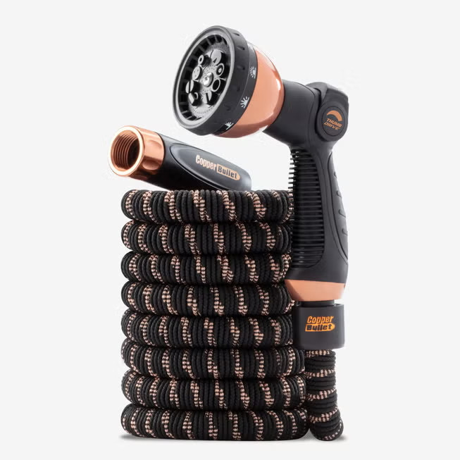 Pocket Hose Copper Bullet with Sprayer Expanding Garden Hose 50 FT.