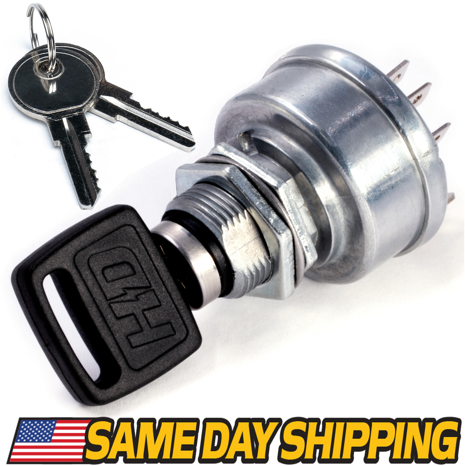 Ignition Switch w/Keys for John Deere ZTrak 717 717A 717E 727 727A + Molded Key