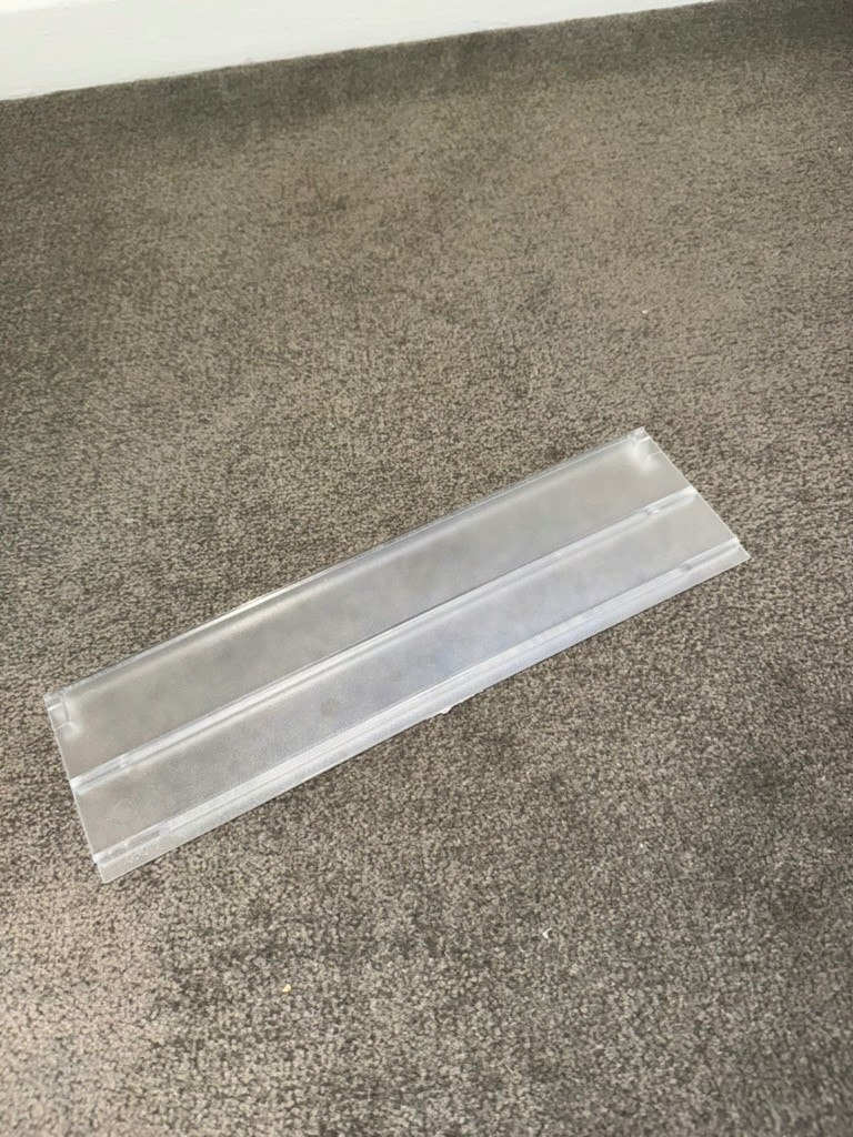Clear Plastic Medicine Cabinet Replacement Shelf 13″x3.625″