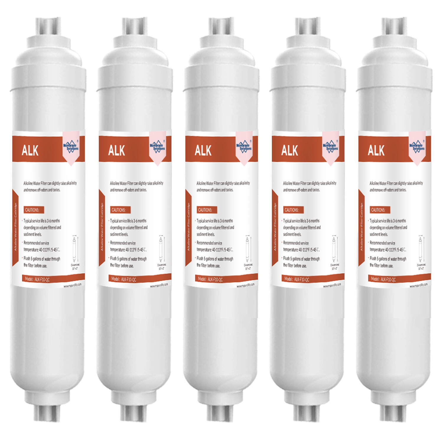 5 Pack Alkaline Water Filter Replacement for 5/6 Stage Reverse Osmosis RO System