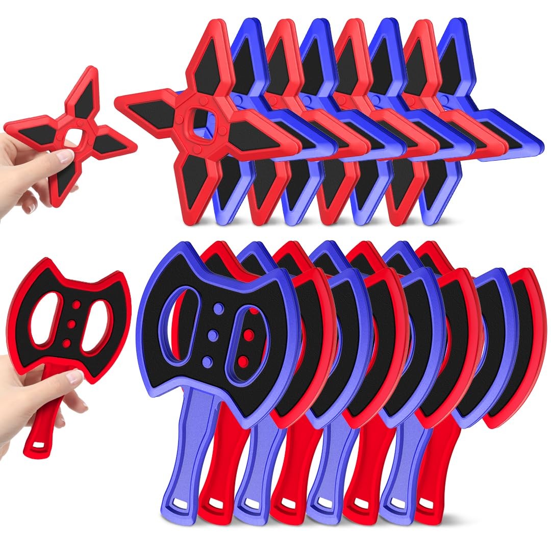 Axe Throwing Game for Backyard, Target Set 16 Axes Blue