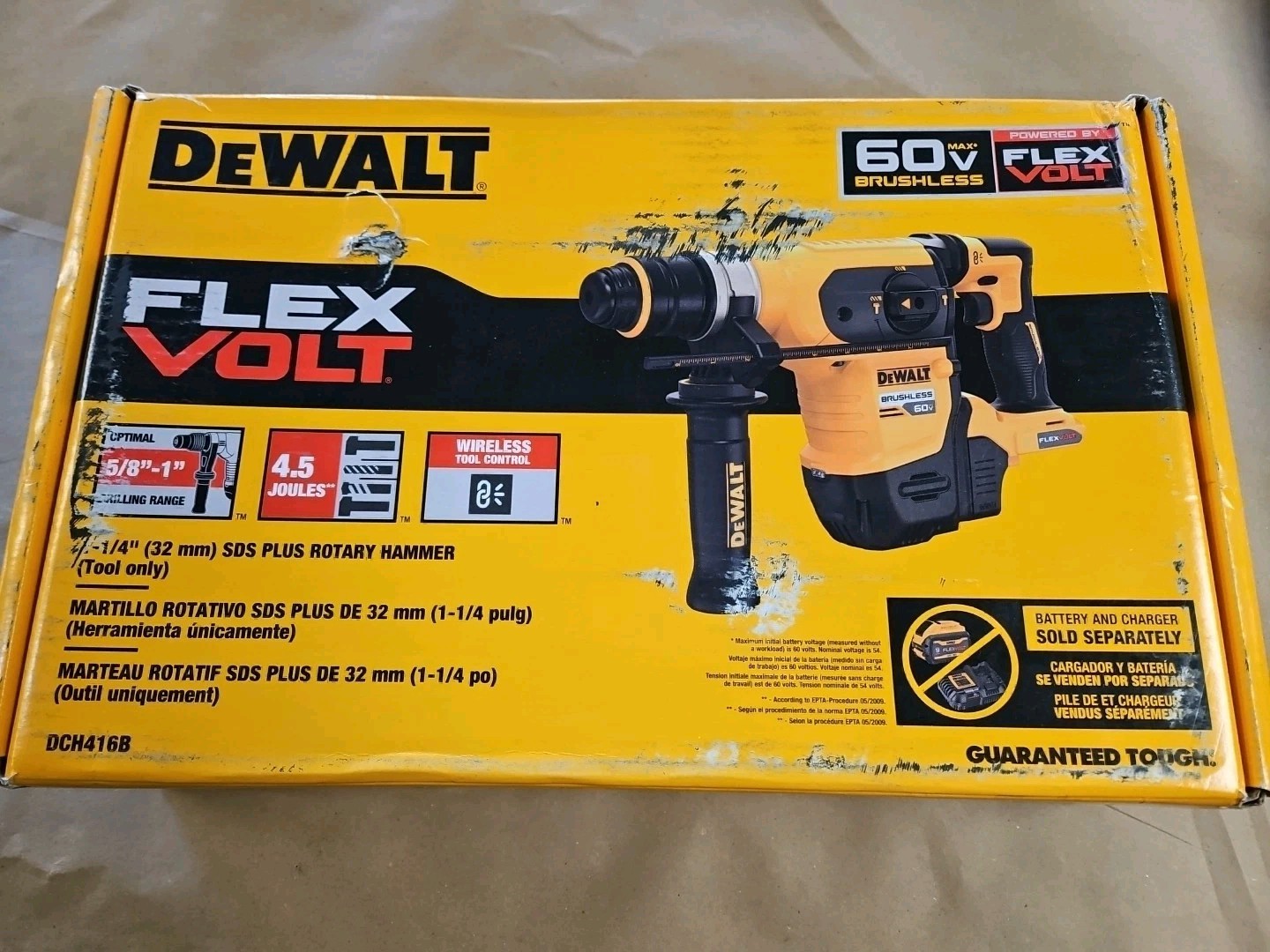 DeWalt DCH416B 60V MAX FLEXVOLT SDS Rotary Hammer Drill Tool Only NEW