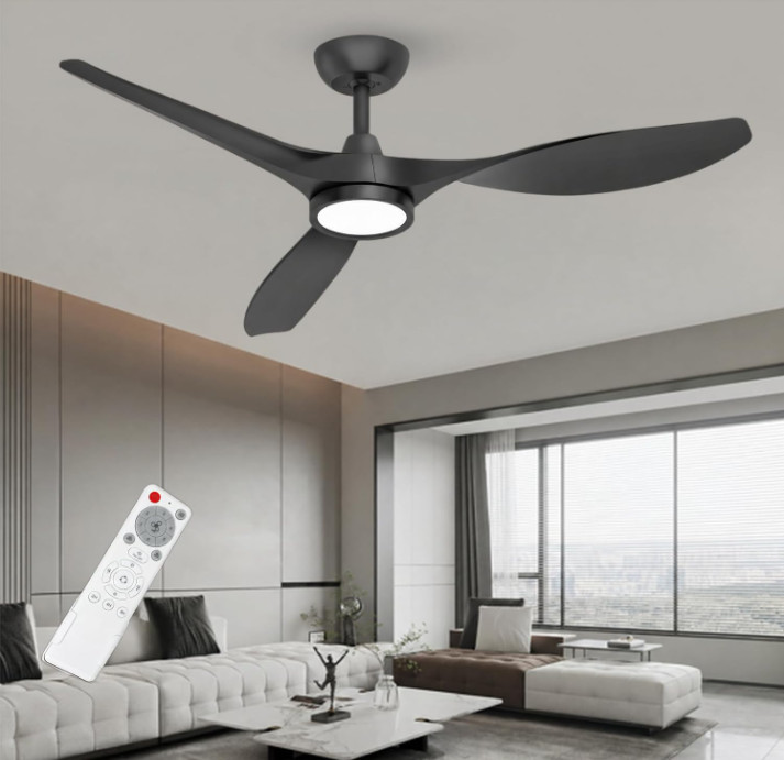 Ventilador de Techo 52” con Luz LED Motor DC Silencioso y Mando