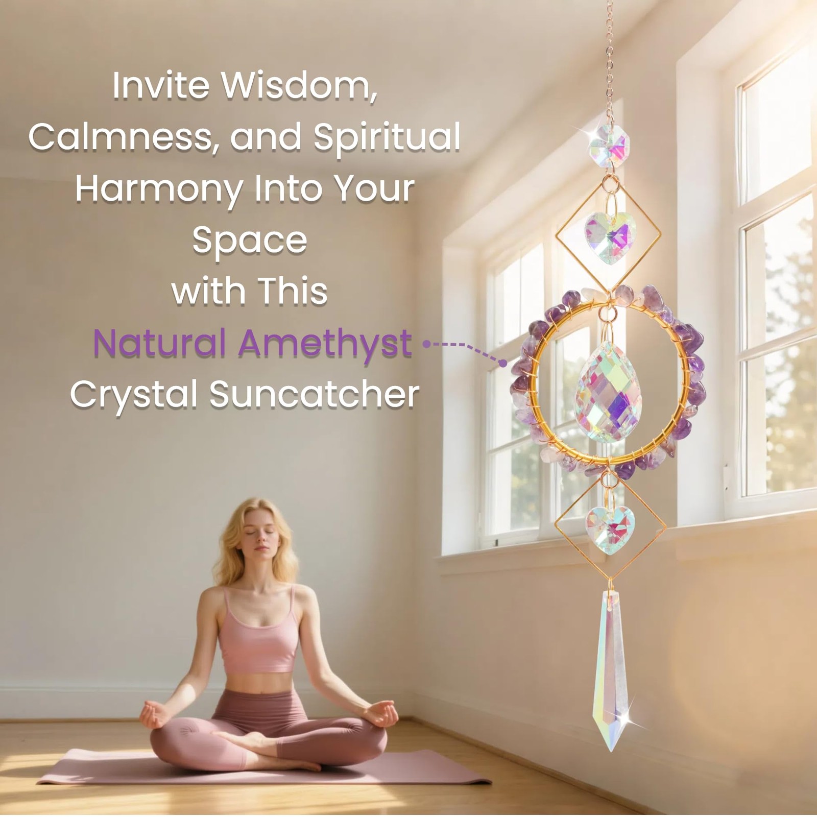 Colorful Crystal Prism Sun Catcher for Indoor Window Decor & Unique Gifts