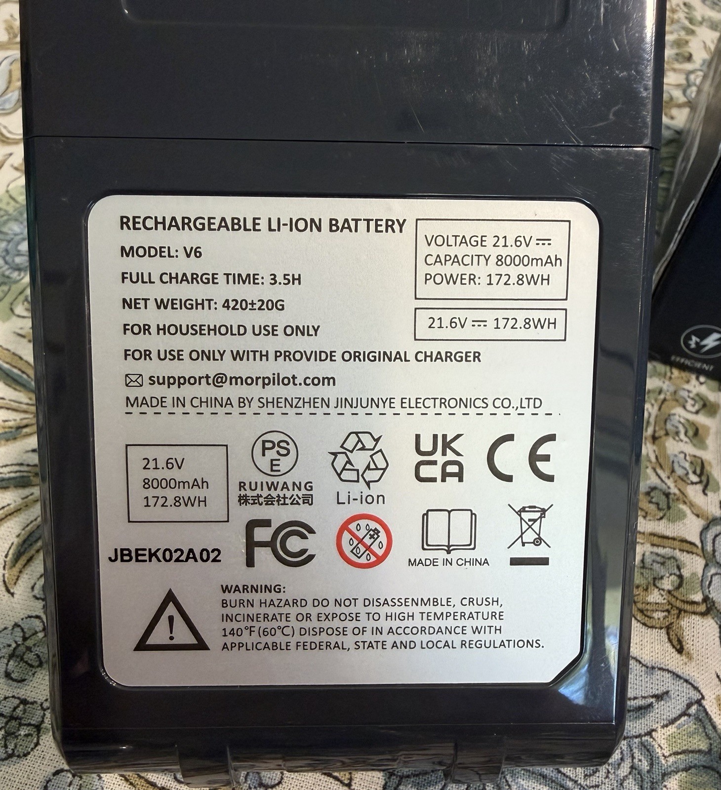 8000mAh Rechargeable Replacement Battery for Dyson V6 Series Vacuum Cleaners New