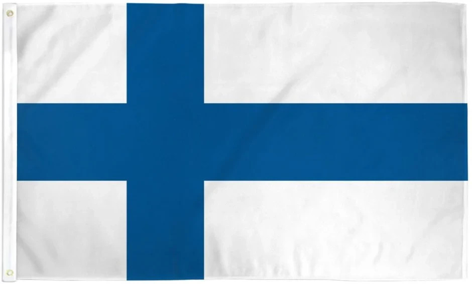 Finland 2x3ft Poly Flag International Finland Finish Country National Flag