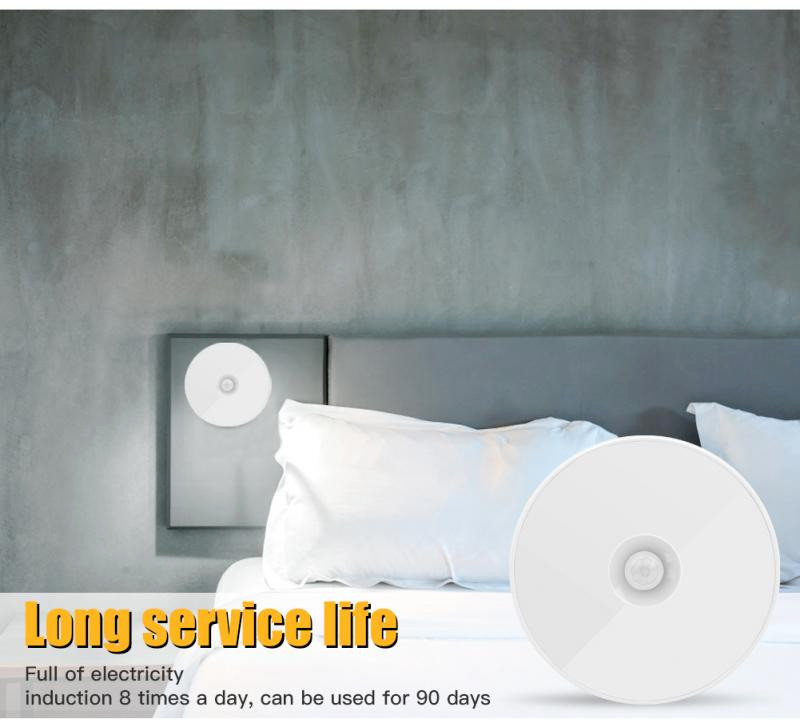 Led Motion Sensor Light USB Rechargeable PIR Wall Cabinet Stair Night Light Lamp