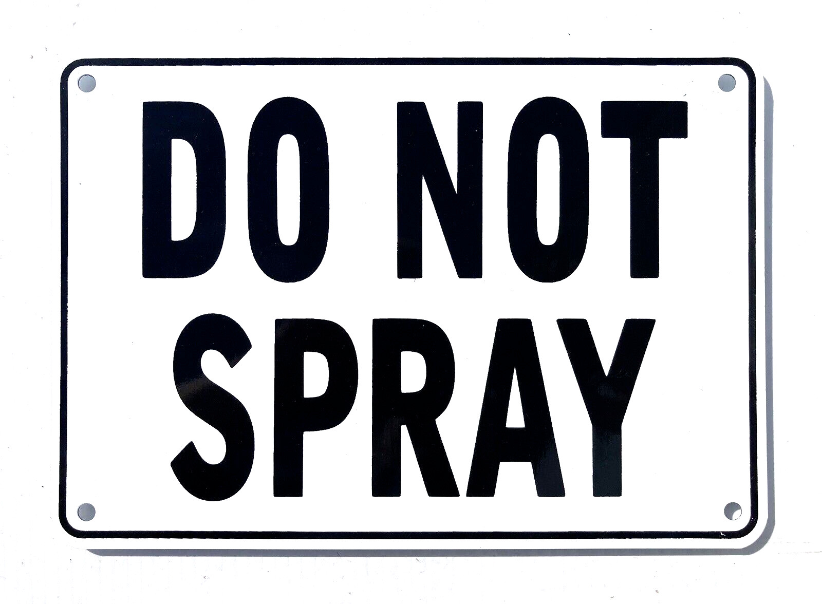“DO NOT SPRAY” WARNING SIGN, 3 SIGN SET, METAL