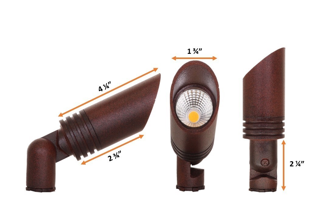 3W Integrated Mini Spot Light In Rust Finish