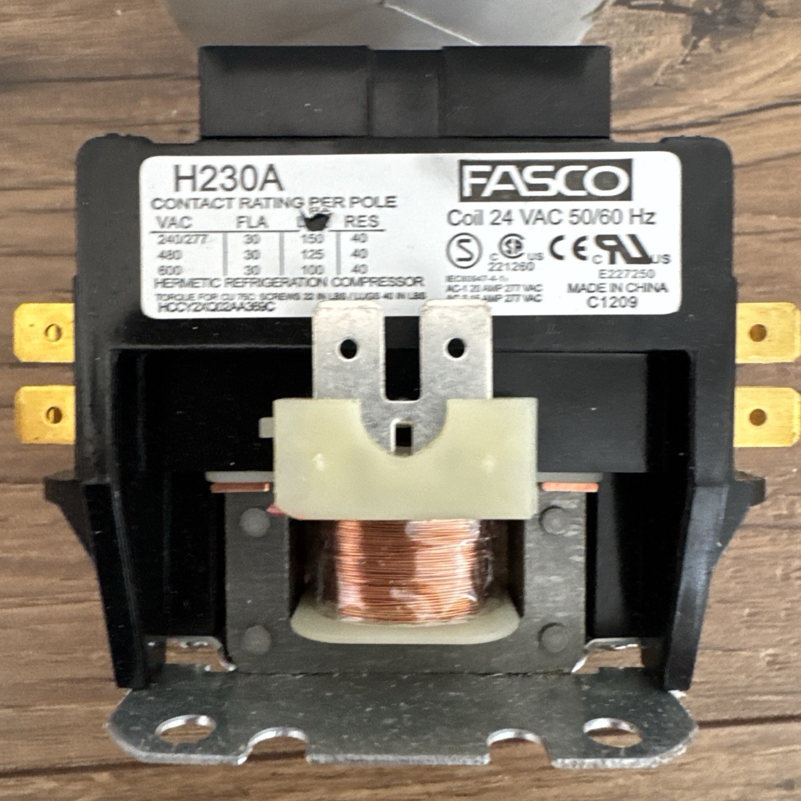 Rheem / Ruud Replacement Contactor – 2 Pole 30 Amp 24V Coil H230A