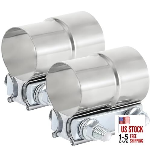2.75 Inch Exhaust Clamp, 2 3/4 inch Lap Joint Exhaust Band 2.75 inch 2 Pcs