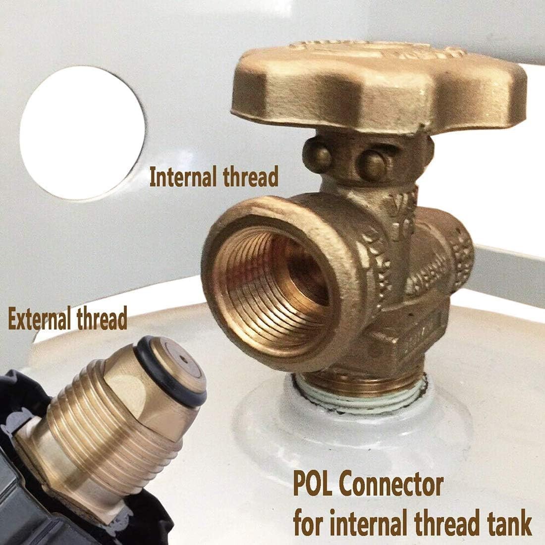 12FT High Pressure Adjustable Propane Gas Regulator Hose Indicator, Stainless