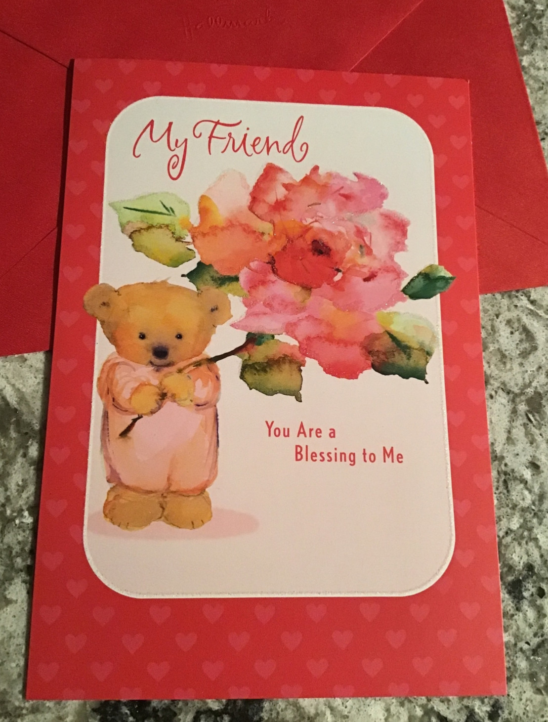 Valentine’s Day Friend WITH TRACKING Blessing 5.5X8” Hallmark Greeting Card