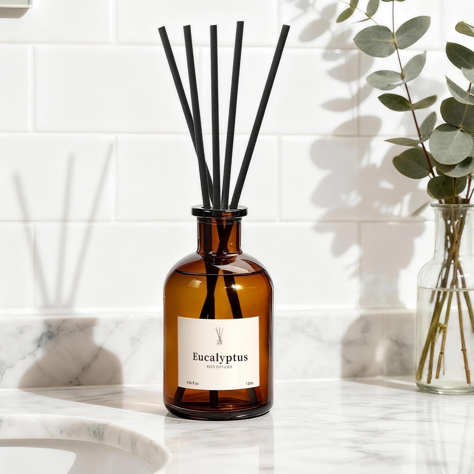 Reed Diffuser Set, 8.12 fl.oz Eucalyptus Scented with
