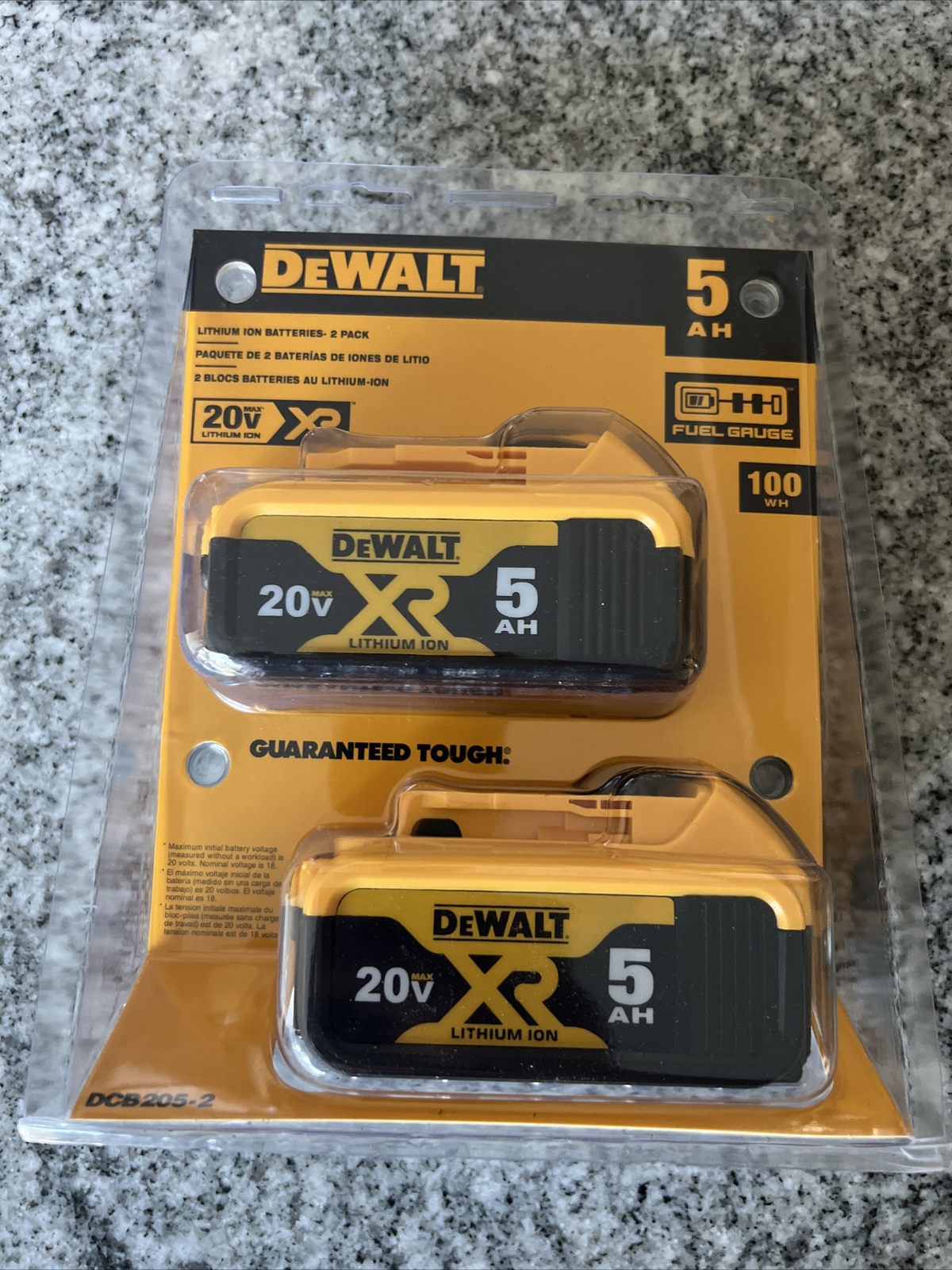 Dewalt DCB205 20 V Compact Power Tool Battery – Pack of 2