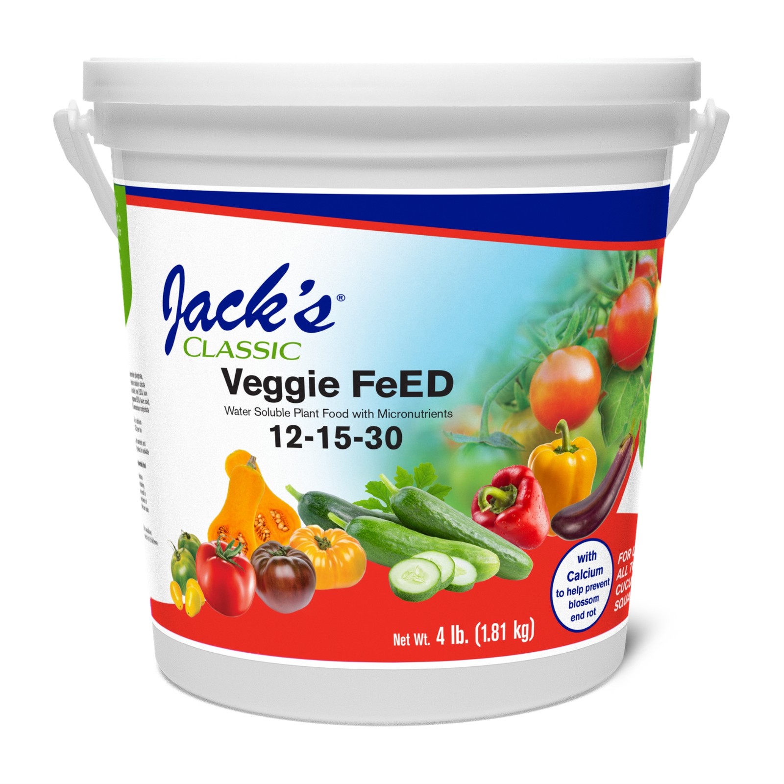 Jack’s Classic 12-15-30 Veggie FeED Water-Soluble Fertilizer, 4lbs