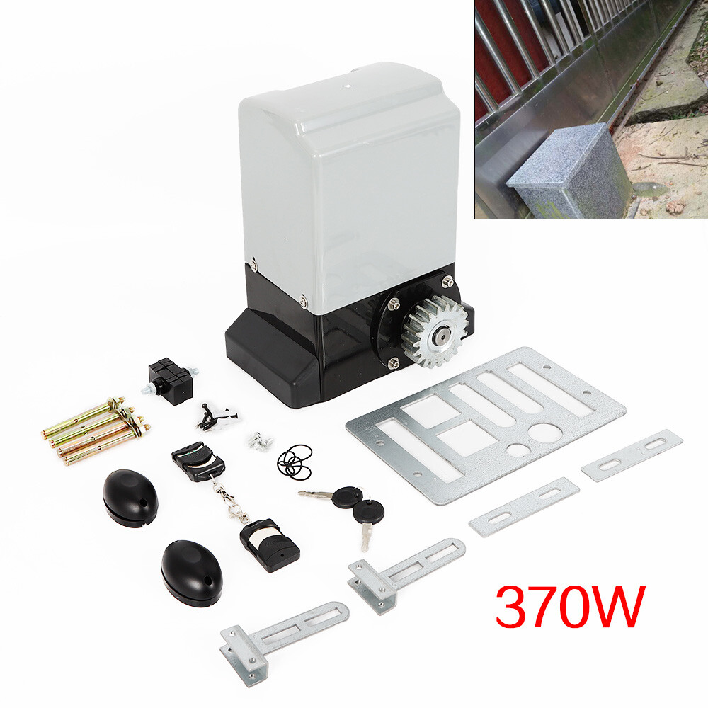 Electric Automatic Sliding Gate Opener 1400Lbs Motor Remote Kit 220V 370W New