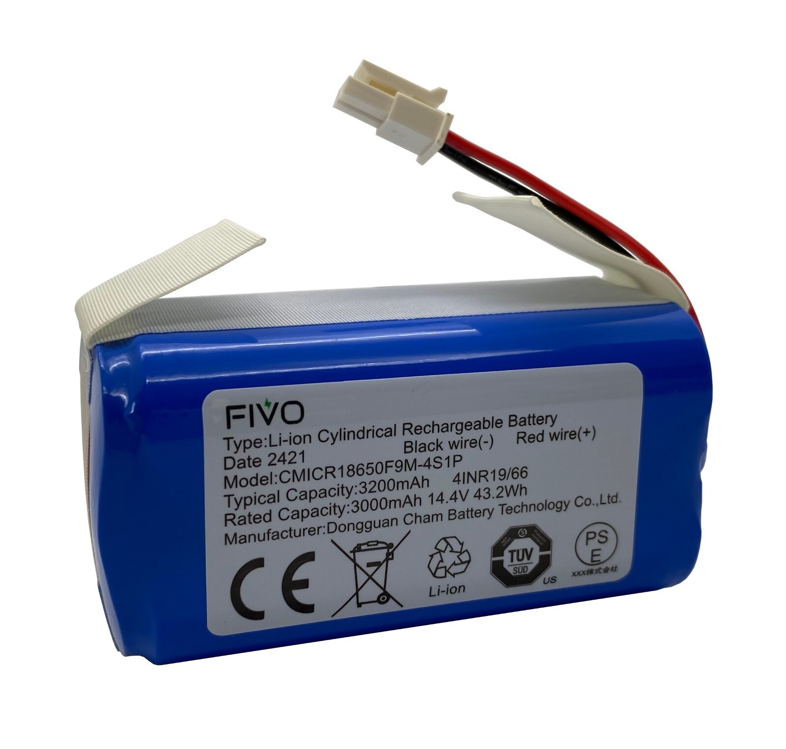 Replacement Battery for Coredy R750, G800, G850, Kyvol E20, E30, E31 Robot 3.2Ah