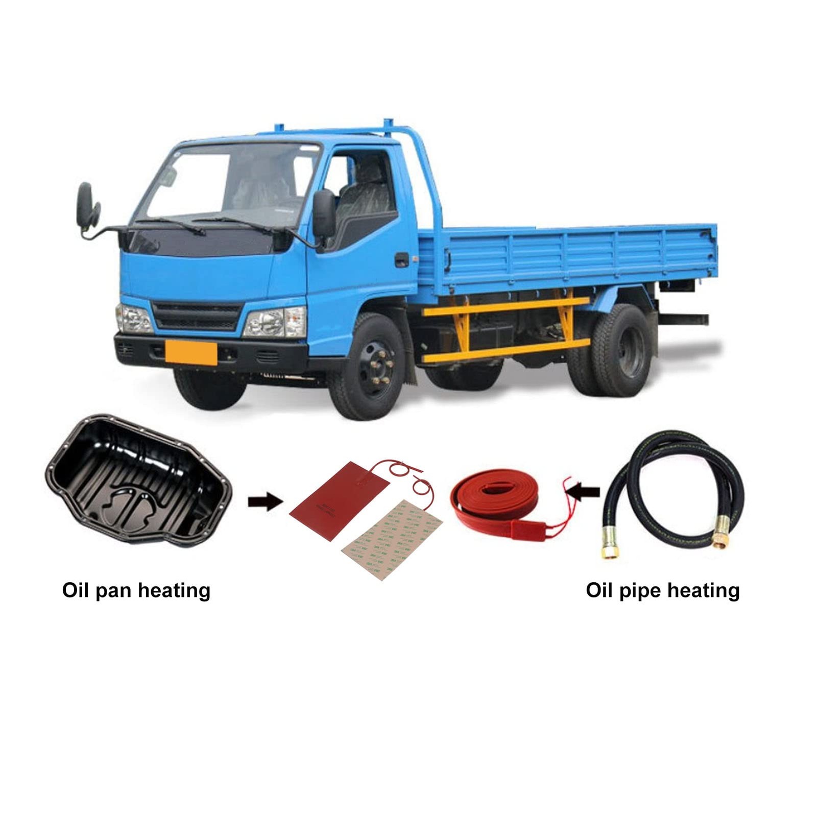 Luqeeg Silicone Heater Pad Engine Block Oil Pan default, 24v