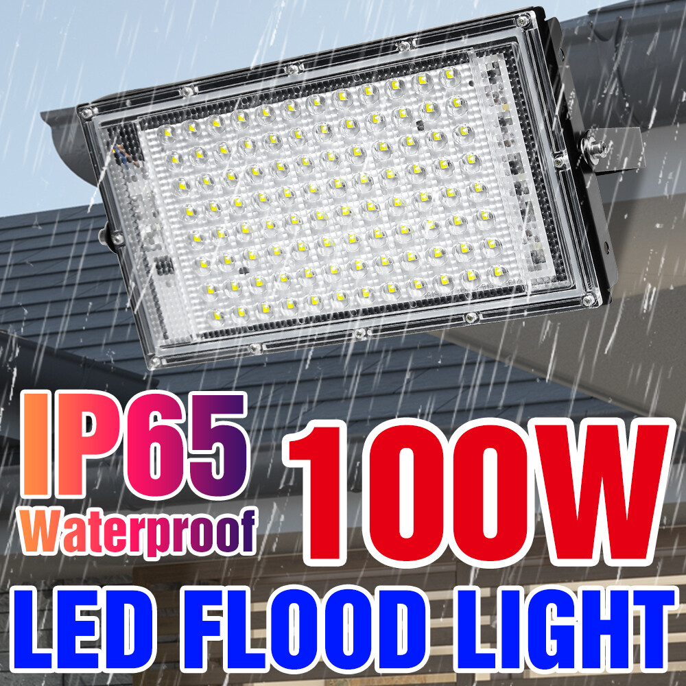 100W LED Flood Light Security Outdoor Spotlight Landscape Garden Yard Lamp I0J