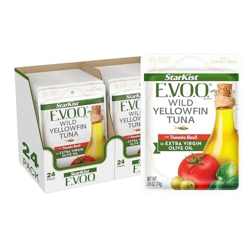 StarKist E.V.O.O. Yellowfin Tuna in Olive Oil with Tomato Basil 24 count