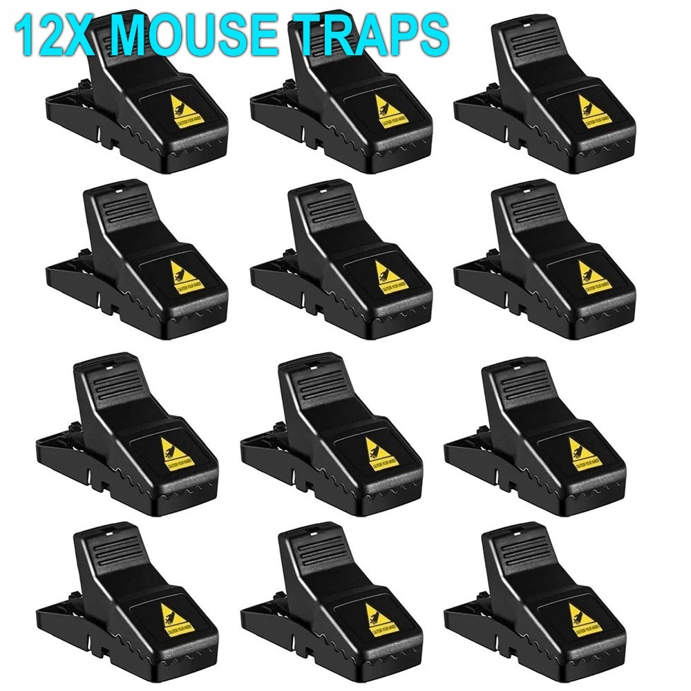 6~12X Pack Mouse Traps Rat Mice Killer Snap Trap Power Rodent Heavy Duty Pest