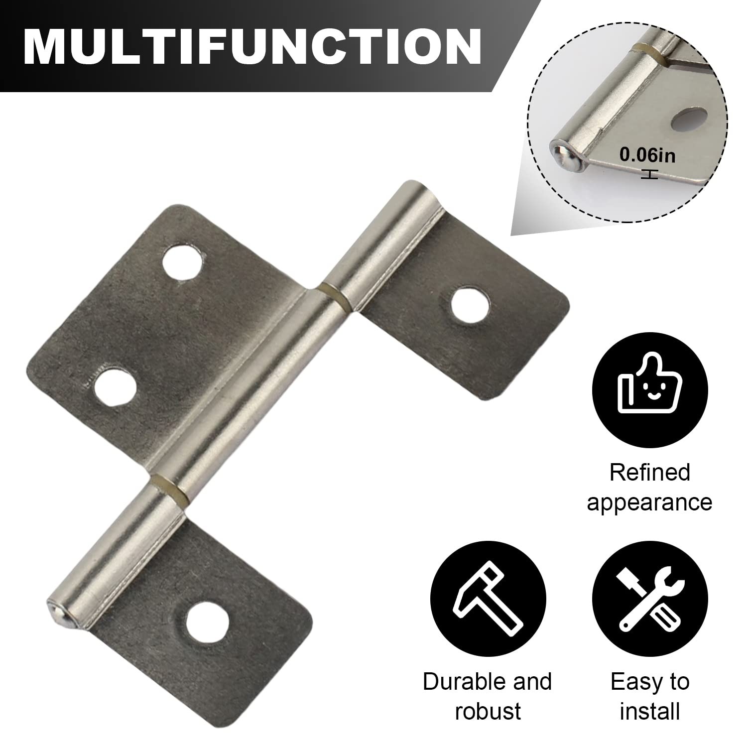 Three Leaf Non-Mortised Hinge 1.51in Total Length 3.46in for Mobile Home & RV