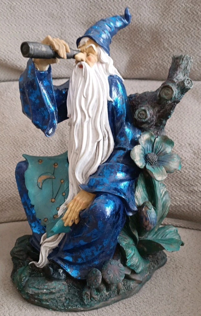 Vintage Merlin Wizard Statue 12″ Large Figurine
