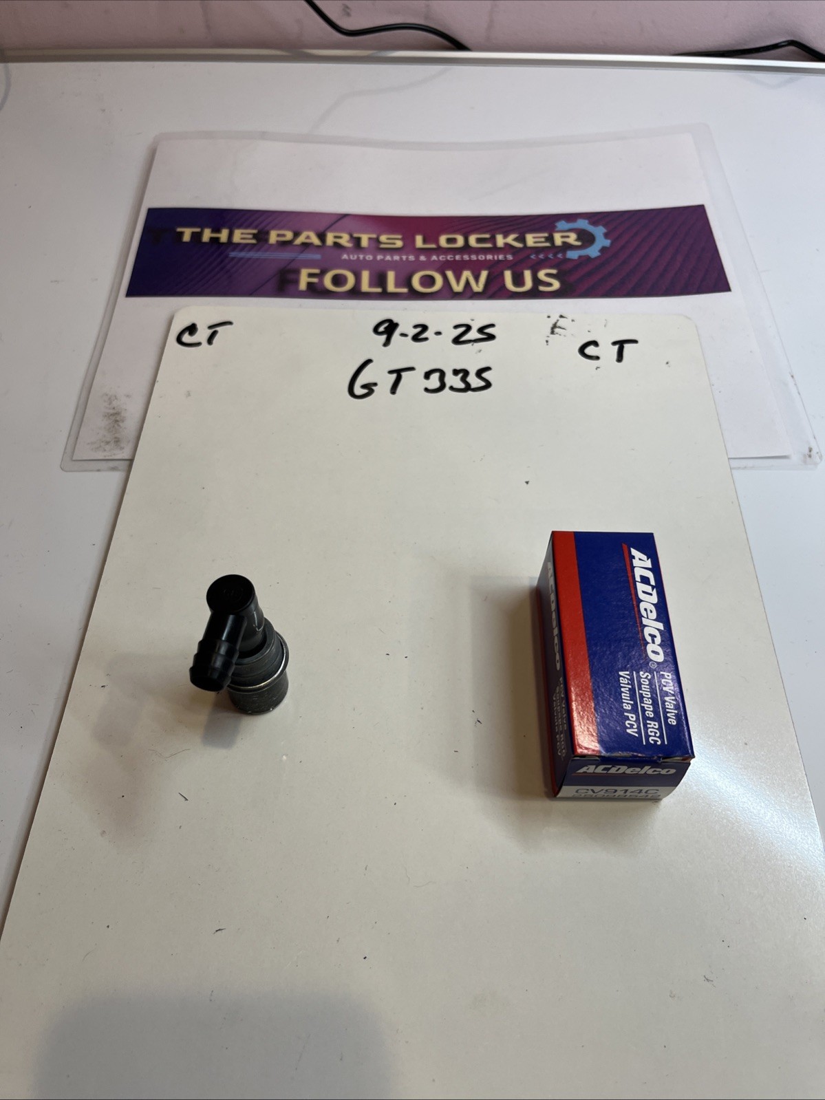 (1) CV914C ACDelco PCV valve 25098542, Brand New Genuine Acdelco, NOS