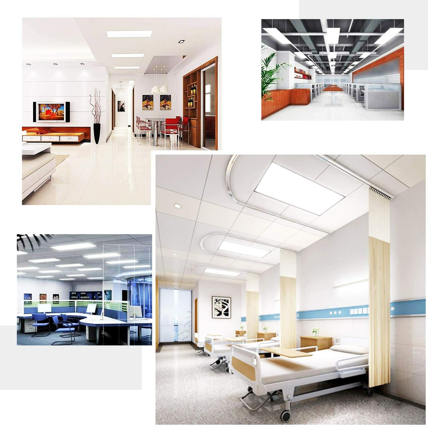 2×4 FT LED Flat Panel Light 75W, Drop Ceiling Light LED Fixture for Home Office