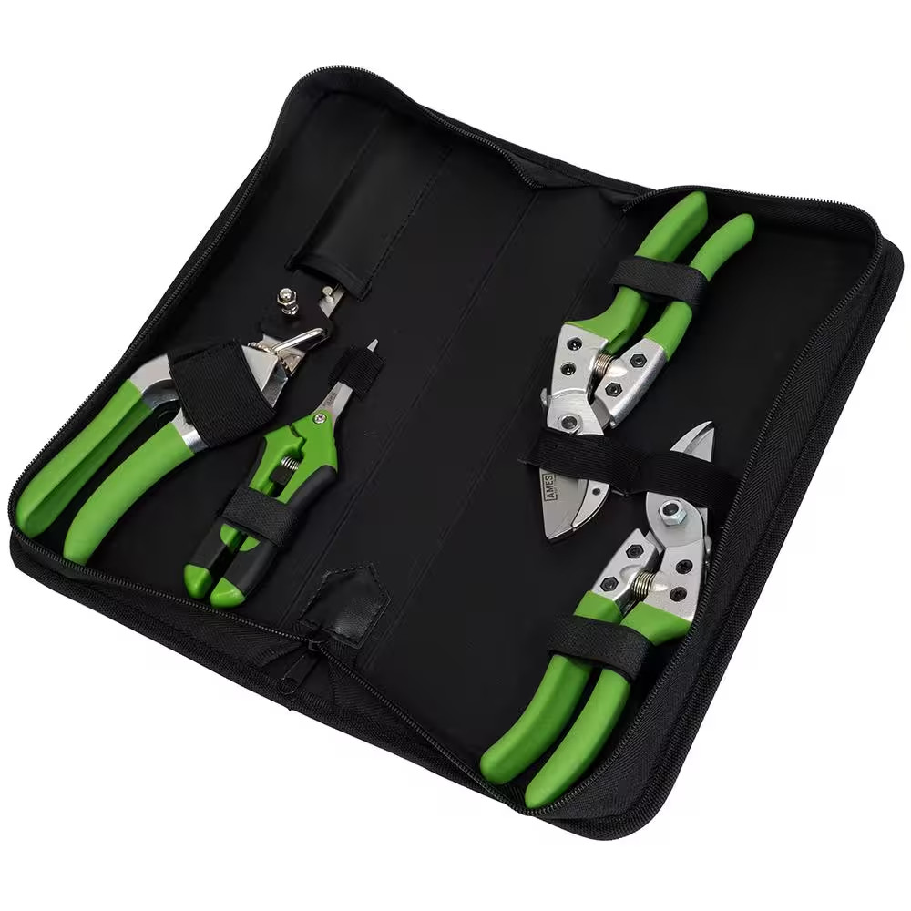 7.09 In. Pruning Shears Kit with Case (4-Piece)