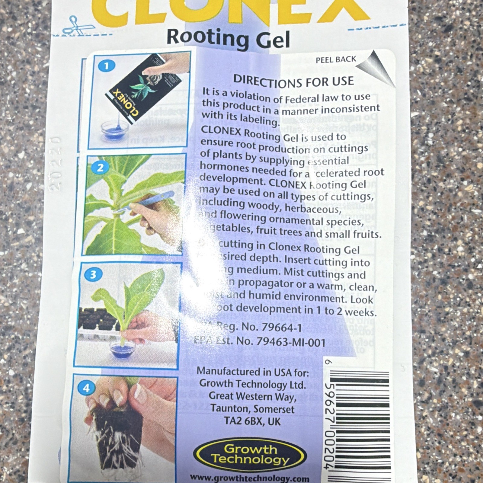 Clonex Rooting Gel Cutting & Rooting Hormone, 0.5 fl oz (15 ml) Packet