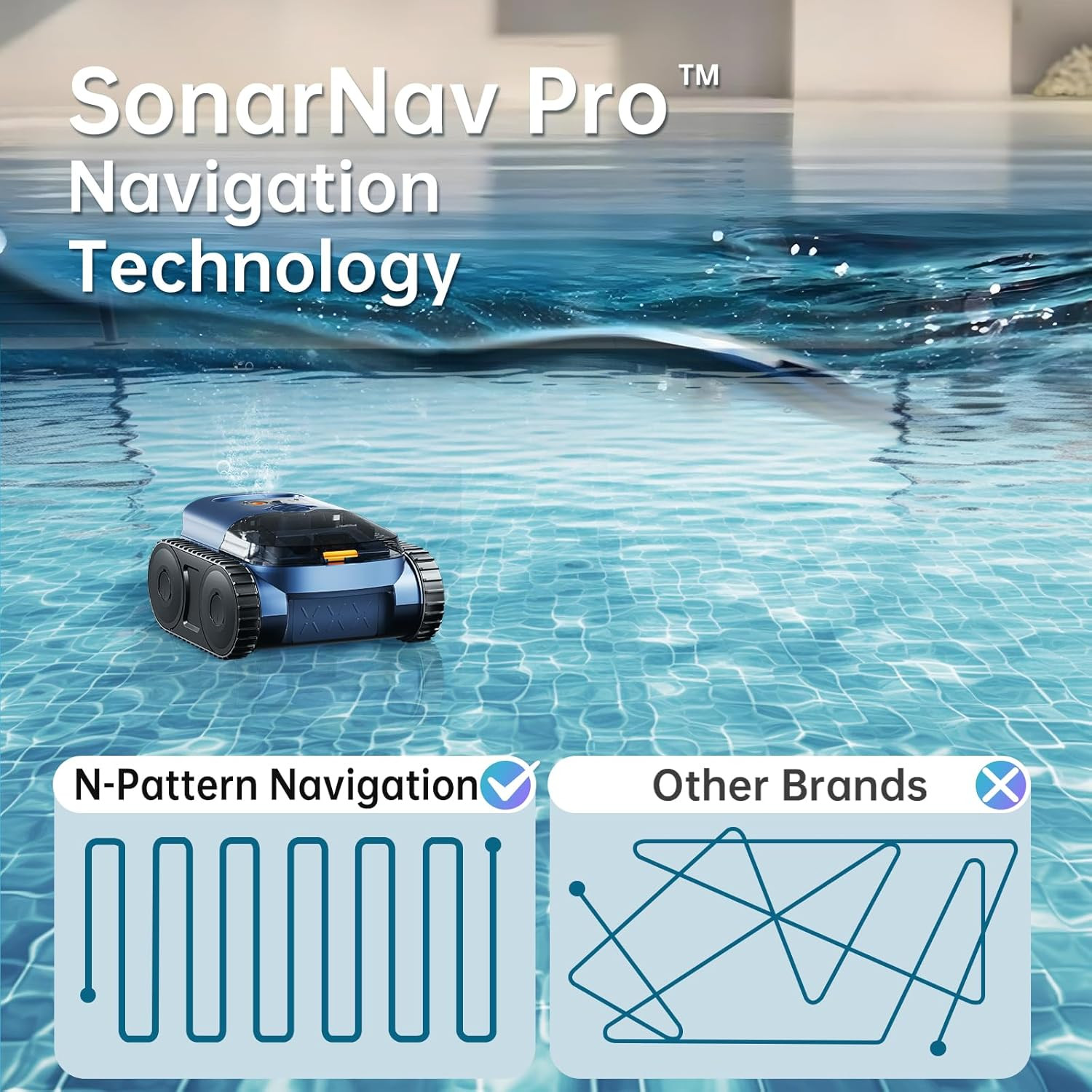2026 New Automatic Pool Cleaner for Floor&Wall &Waterline Cleaning Inground Pool
