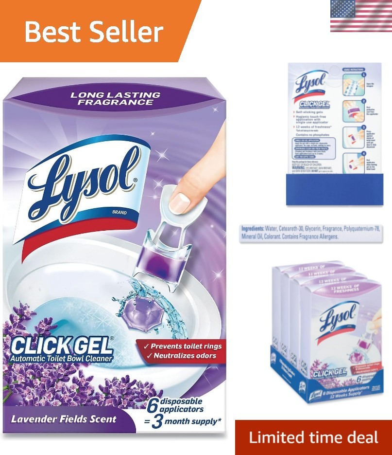 Hygienic Touch-Free Toilet Cleaner – Lavender Scent for 12 Weeks of Freshness