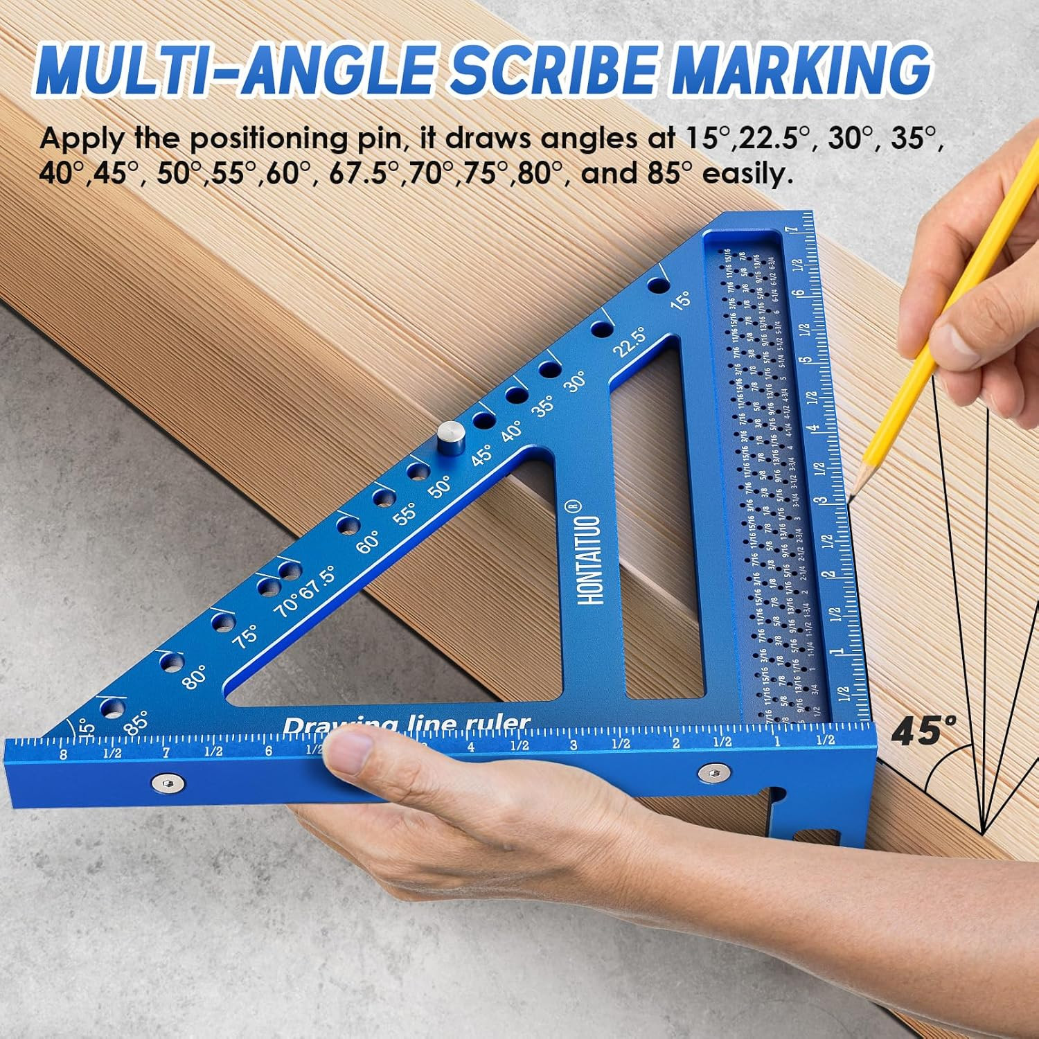 8.5 Inch Large Carpenter Square – Multi-Angle Measuring and Marking & Creating S