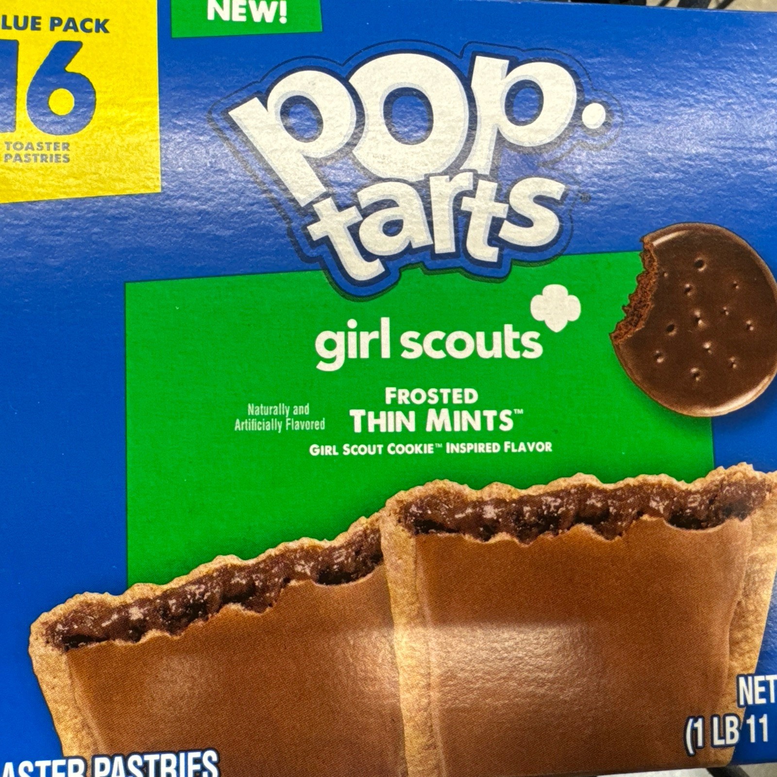 🔥 Kellogg’s Pop Tarts Girl Scouts Frosted Thin Mints Chocolate 16ct Exp 10/26