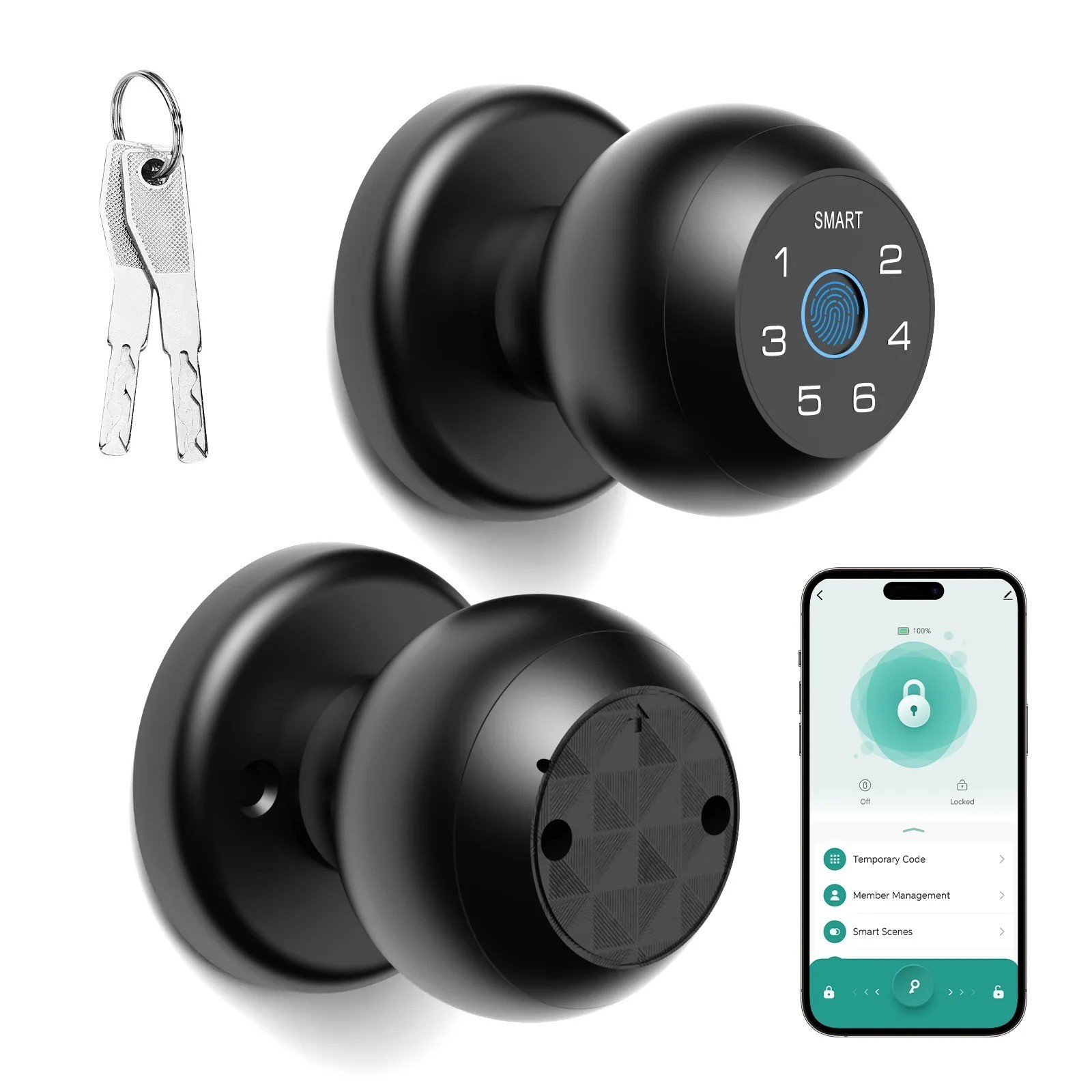 Smart Door Lock Fingerprint App Control Keypad Passcode Touchscreen